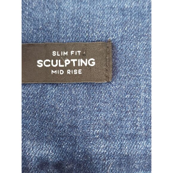 Lee Sculpting Slim Fit Jeans Plus Size 24W Mid Rise Capri 22" Inseam x 45" Waist - Picture 8 of 11